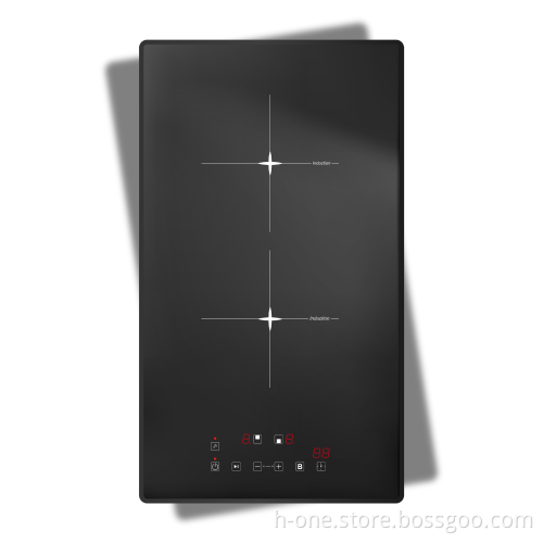 4000W 2 Burner Built-in Induction Cooktop with Touch Panel and Trend Booster Function
